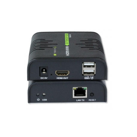 techly HDMI KVM Extender over Network Cable - Transmitter and receiver - KVM / audio extender - GigE - 10Base-T, 100Base-TX, 1000Base-T - up to 120 m - 1