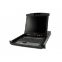 APC LCD Console - KVM console with KVM switch - 16 ports - PS / 2 - 17" - rack-mountable - VGA - black - 1U - for P / N: AR3106SP, SMX1000C, SMX1500RM2UC, SMX1500RM2UCNC, SMX750C, SMX750CNC, SRT5KRMXLW-TW