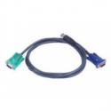 ATEN Micro-Lite 2L-5203U - Keyboard  /  video  /  mouse (KVM) cable - USB, HD-15 (VGA) (M) to DB-15 (F) - 3 m - for KVM on the NET CS1708, CS1716; Master View max CS-1716; MasterView USB KVM Switch CS-1708