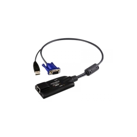 ATEN KA7570 USB KVM Adapter Cable - Keyboard / video / mouse (KVM) cable - RJ-45 (F) to USB, HD-15 (VGA) (M) - for ALTUSEN KH1508A, KH1516A, KH2508A, KH2516A - 0