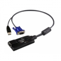 ATEN KA7570 USB KVM Adapter Cable - Keyboard  /  video  /  mouse (KVM) cable - RJ-45 (F) to USB, HD-15 (VGA) (M) - for ALTUSEN KH1508A, KH1516A, KH2508A, KH2516A