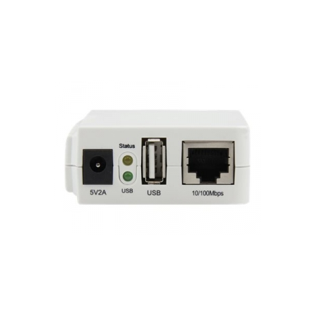 StarTech.com 1-Port Wireless N USB 2.0 Network Print Server - 10 / 100 Mbps Ethernet USB Printer Server Adapter - Windows 10 - 802.11 b / g / n (PM1115UW) - Print server - USB 2.0 - 10 / 100 Ethernet x 1 - white - 1