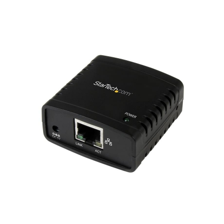 StarTech.com 10 / 100Mbps Ethernet to USB 2.0 Network Print Server - Windows 10 - LPR - LAN USB Print Server Adapter (PM1115U2) - Print server - USB 2.0 - 10 / 100 Ethernet - black - for P / N: SVA5H2NEUA - 1