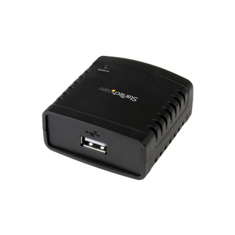 StarTech.com 10 / 100Mbps Ethernet to USB 2.0 Network Print Server - Windows 10 - LPR - LAN USB Print Server Adapter (PM1115U2) - Print server - USB 2.0 - 10 / 100 Ethernet - black - for P / N: SVA5H2NEUA - 2