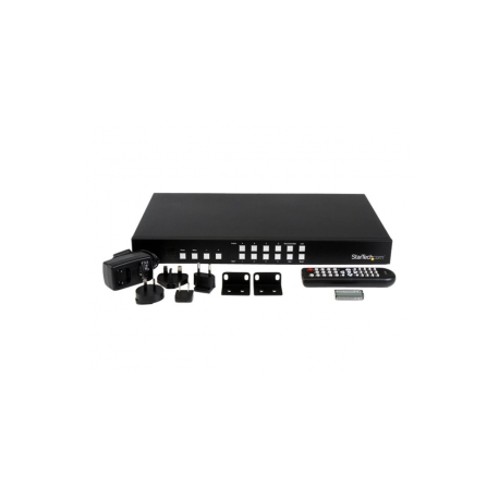 StarTech.com 4x4 HDMI Matrix Switch with Picture-and-Picture Multiviewer or Video Wall - 4x4 Matrix Switch with Video Combining (VS424HDPIP) - Video / audio switch - desktop - for P / N: SVA12M5NA - 3