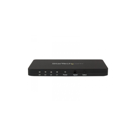 StarTech.com 4 Port HDMI Switch - 4K 30Hz - Aluminum Housing and MHL Support - 4x1 HDMI Switcher Box - 4K HDMI Selector Switch with Remote (VS421HD4K) - Video / audio switch - 4 x HDMI - desktop - AC 100 / 230 V - for P / N: SVA5M3NEUA - 0