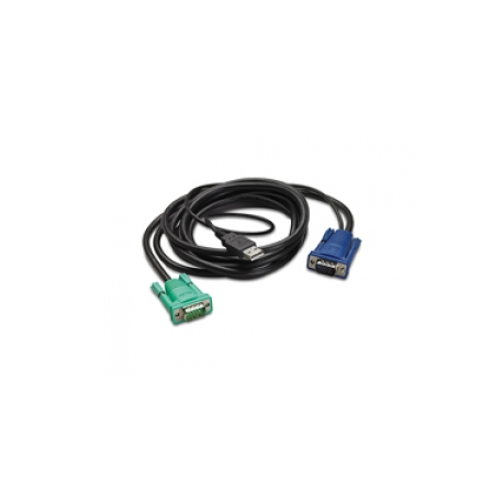 APC - Keyboard / video / mouse (KVM) cable - USB, HD-15 (VGA) (M) to HD-15 (VGA) (M) - 7.62 m - for P / N: AP5201, AP5202, AP5808, AP5816, KVM1116R - 0