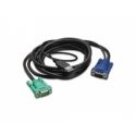 APC - Keyboard  /  video  /  mouse (KVM) cable - USB, HD-15 (VGA) (M) to HD-15 (VGA) (M) - 7.62 m - for P / N: AP5201, AP5202, AP5808, AP5816, KVM1116R