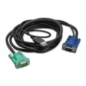 APC - Keyboard  /  video  /  mouse (KVM) cable - USB, HD-15 (VGA) (M) to HD-15 (VGA) (M) - 1.83 m - for P / N: AP5201, AP5202, AP5808, AP5816, KVM1116R