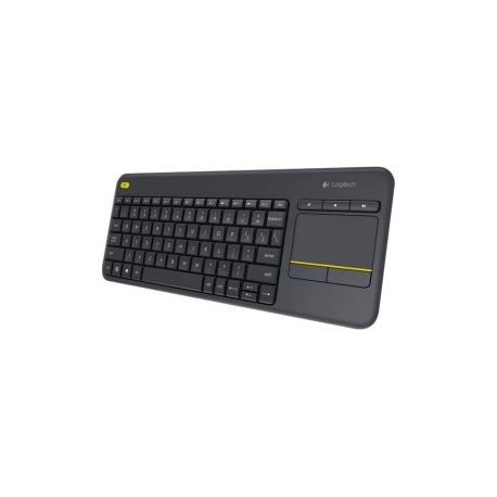 Logitech Wireless Touch Keyboard K400 Plus - Keyboard - wireless - 2.4 GHz - Nordic - black - 1
