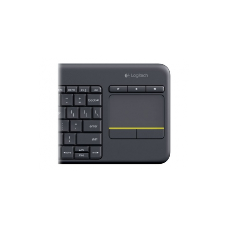 Logitech Wireless Touch Keyboard K400 Plus - Keyboard - wireless - 2.4 GHz - Nordic - black - 3