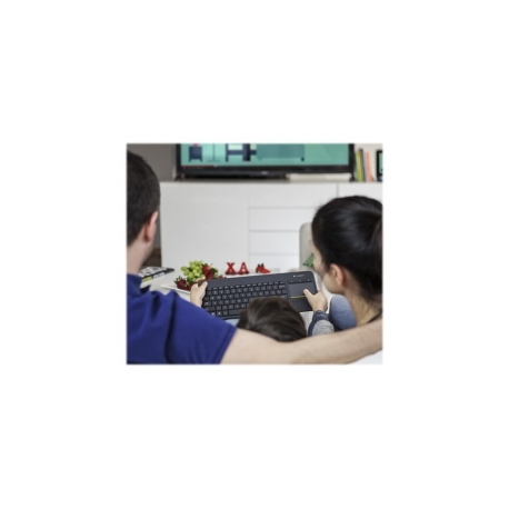 Logitech Wireless Touch Keyboard K400 Plus - Keyboard - wireless - 2.4 GHz - Nordic - black - 7