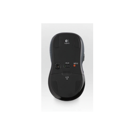 Logitech M510 - Mouse - right-handed - laser - 5 buttons - wireless - 2.4 GHz - USB wireless receiver - black - 1
