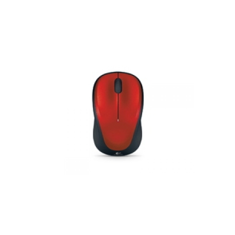 Logitech M235 - Mouse - optical - wireless - 2.4 GHz - USB wireless receiver - red - 0