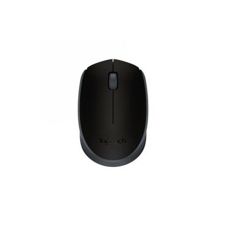 Logitech M171 - Mouse - right and left-handed - wireless - 2.4 GHz - USB wireless receiver - black - 0