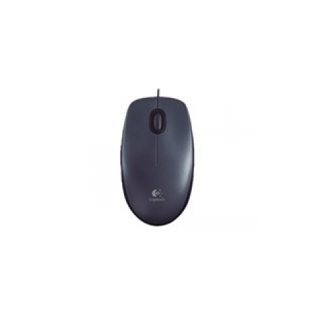 Logitech M100 - Mouse - right and left-handed - optical - 3 buttons - wired - USB - black - 0