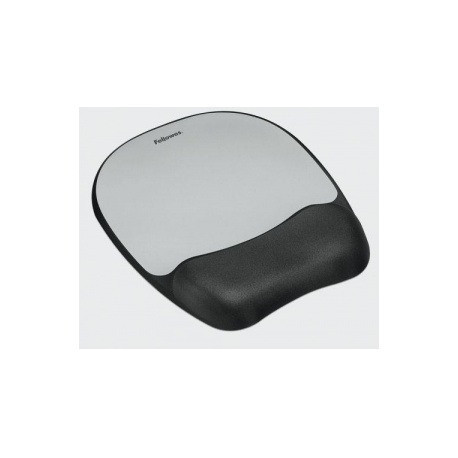 Fellowes Memory Foam - Mouse pad with wrist pillow - silver - 0