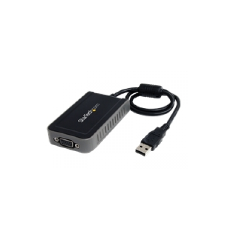 StarTech.com USB to VGA Adapter - 1920x1200 - External Video & Graphics Card - Dual Monitor Display Adapter - Supports Windows (USB2VGAE3) - USB / VGA adapter - TAA Compliant - USB (M) to HD-15 (VGA) (F) - USB 2.0 - 50 cm - 1920 x 1200 (WUXGA) support - grey - for P / N: MXT101MM - 0