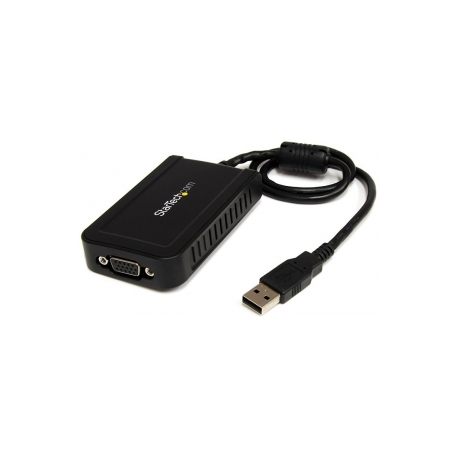 StarTech.com USB to VGA Adapter - 1920x1200 - External Video & Graphics Card - Dual Monitor Display Adapter - Supports Windows (USB2VGAE3) - USB / VGA adapter - TAA Compliant - USB (M) to HD-15 (VGA) (F) - USB 2.0 - 50 cm - 1920 x 1200 (WUXGA) support - grey - for P / N: MXT101MM - 5