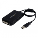 StarTech.com USB to DVI Adapter - 1920x1200 - External Video & Graphics Card - Dual Monitor Display Adapter - Supports Windows (USB2DVIE3) - External video adapter - 32 MB SDRAM - USB 2.0 - DVI - black - for P / N: DVIDDMM10, DVIDDMM6, DVIDSMM10, DVIMM6, DVISPL1DD, HDDVIMM3, HDMIDVIMM10, HDMIDVIMM6