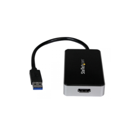 StarTech.com USB 3.0 to HDMI & DVI Adapter with 1x USB Port - External Video & Graphics Card Adapter - Dual Monitor Hub - Supports Windows (USB32HDEH) - Docking station - USB 3.0 - HDMI - TAA Compliant - for P / N: HDDVIMM3, HDMM12, HDMM15, HDMM1MP, HDMM2MP, HDMM3, HDMM3MP, HDMM50A, HDMM6, HDPMM50 - 0