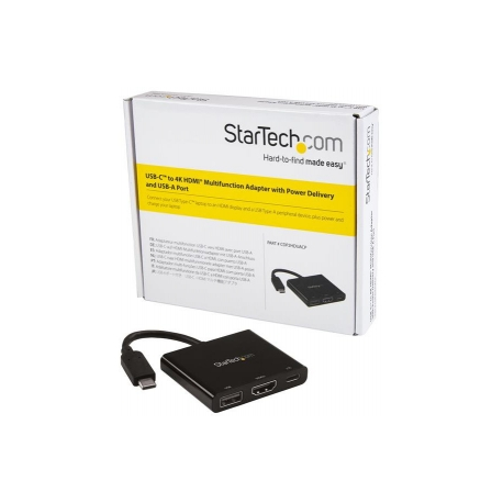 StarTech.com USB-C to HDMI Adapter - 4K 30Hz - Thunderbolt 3 Compatible - with Power Delivery (USB PD) - USB C Adapter Converter (CDP2HDUACP) - Docking station - USB-C / Thunderbolt 3 - HDMI - 5