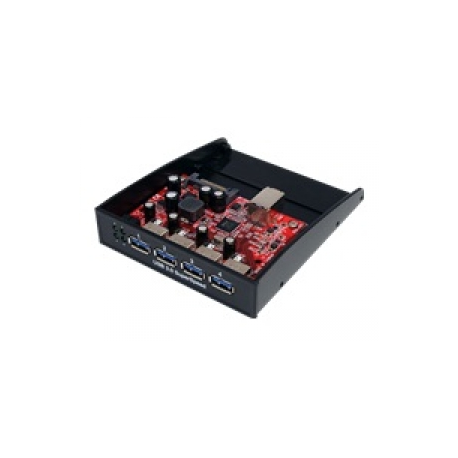 StarTech.com USB 3.0 Front Panel 4 Port Hub - 3.5in or 5.25in Bay - Front Internal 3.5 USB 3 Hub (35BAYUSB3S4) - Hub - 4 x SuperSpeed USB 3.0 - plug-in module - for P / N: USB312SAT3CB, USB315CB2M, USBLT1MWS, USBLT2MBR, USBLT30CMW, USBLTM1MBK, USBLTM1MWH - 0