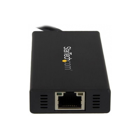 StarTech.com USB 3.0 Hub with Gigabit Ethernet Adapter - 3 Port - NIC - USB Network / LAN Adapter - Windows & Mac Compatible (ST3300GU3B) - Hub - 3 x SuperSpeed USB 3.0 + 1 x 10 / 100 / 1000 - desktop - for P / N: PEXUSB3S2EI, PEXUSB3S42, PEXUSB3S7, SVA5H2NEUA - 2