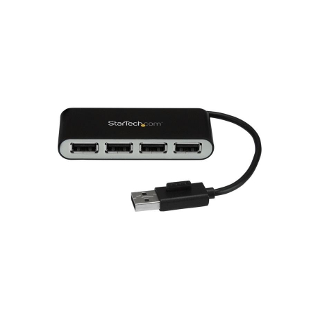 StarTech.com 4 Port USB 2.0 Hub - USB Bus Powered - Portable Multi Port USB 2.0 Splitter and Expander Hub - Small Travel USB Hub (ST4200MINI2) - Hub - 4 x USB 2.0 - desktop - 1