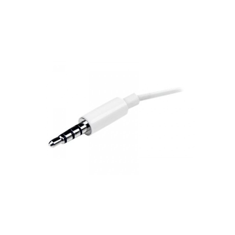 StarTech.com 4 Position Microphone and Headphone Splitter 3.5 mm 4 Pin / 4 Pole Mic and Audio Combo Splitter Cable (MUYHSMFFADW) - Headset splitter - stereo mini jack female to 4-pole mini jack male - 15.25 cm - white - for P / N: MUHSMF2M - 2