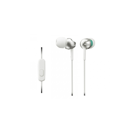 Sony MDR-EX110AP - Earphones with mic - in-ear - wired - 3.5 mm jack - white - 0