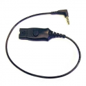 Poly MO300-iPhone & Blackberry - Headset cable - 4-pole mini jack male to Quick Disconnect male - for Apple iPhone 3G, 3GS, 4, 4S, 5