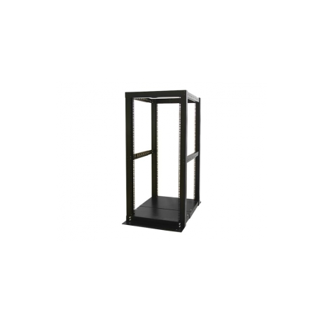 StarTech.com 25U Open Frame Server Rack - 994lb Capacity - 4 Post Adjustable Depth (18.3" to 39.3") Network / Communications Equipment Rack w / Casters (4POSTRACK25) - Rack - flat black - 25U - for P / N: CABCAGENUTS6, CABSCREWM52, CABSCREWSM6, CABSCRWM520, CABSCRWM620, CABSCRWS1224 - 0