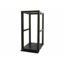 StarTech.com 25U Open Frame Server Rack - 994lb Capacity - 4 Post Adjustable Depth (18.3" to 39.3") Network / Communications Equipment Rack w /  Casters (4POSTRACK25) - Rack - flat black - 25U - for P / N: CABCAGENUTS6, CABSCREWM52, CABSCREWSM6, CABSCRWM520, CABSCRWM620, CABSCRWS1224