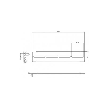 Netrack - Rack mounting rails - silver - 4U - 19" - 2