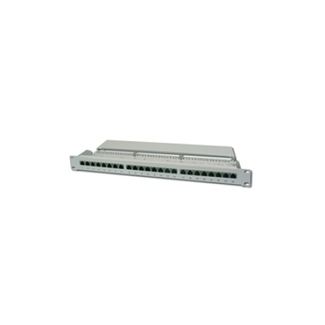 DIGITUS DN-91624S - Patch panel - CAT 6 - RJ-45 X 24 - grey, RAL 7035 - 1U - 19" - 0