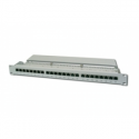 DIGITUS DN-91624S - Patch panel - CAT 6 - RJ-45 X 24 - grey, RAL 7035 - 1U - 19"