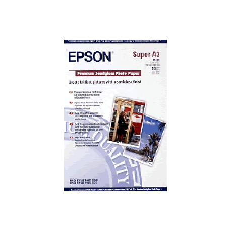 Epson Premium Semigloss Photo Paper - Semi-glossy - A3 plus (329 x 423 mm) 20 sheet(s) photo paper - for SureColor P5000, SC-P700, P7500, P900, T2100, T3100, T3400, T3405, T5100, T5400, T5405 - 0