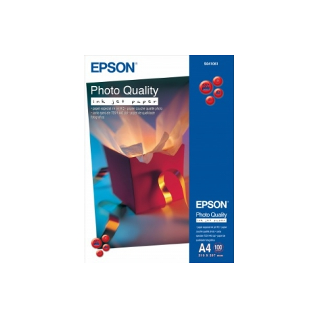 Epson Photo Quality Ink Jet Paper - Matte - coated - pure white - A4 (210 x 297 mm) - 102 g / m² - 100 sheet(s) paper - for EcoTank ET-2810, 2815, 2825, 2826, 2850, 2851, 2856, 4800, 4850; SureColor SC-P700, P900 - 6