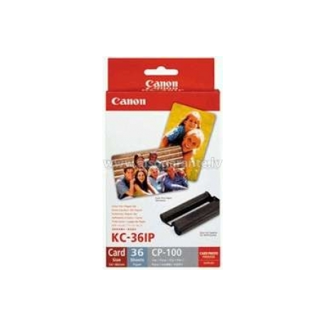 Canon KC-36IP - 54 x 86 mm print cartridge / paper kit - for SELPHY CP1000, CP1200, CP1300, CP330, CP530, CP780, CP790, CP800, CP820, CP900, CP910 - 0