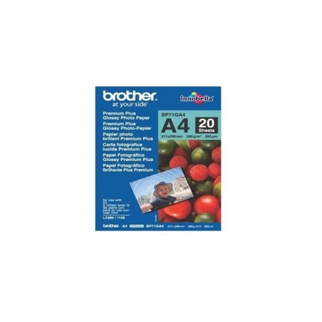 Brother Innobella Premium Plus BP71GA4 - Glossy - A4 (210 x 297 mm) - 260 g / m² - 20 sheet(s) photo paper - for Brother DCP-J1140, J1200, J4140, J926, J981, MFC-J2340, J3540, J3940, J4335, J4340, J739 - 0