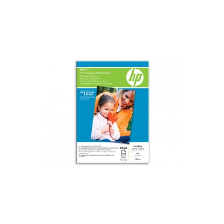 HP Everyday Photo Paper - Glossy - A4 (210 x 297 mm) - 200 g / m² - 100 sheet(s) photo paper - for ENVY 50XX, 76XX; ENVY Inspire 7920; Officejet 52XX, 80XX; Photosmart B110, Wireless B110 - 0