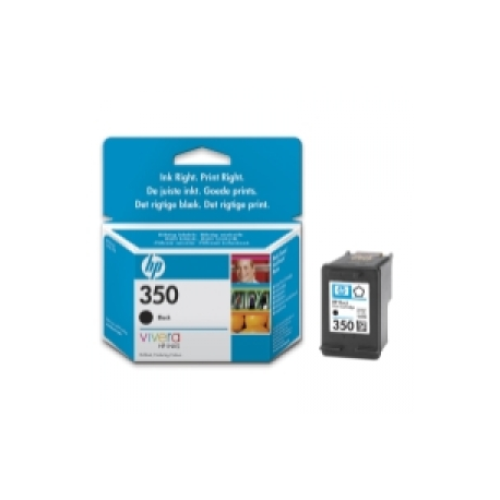 HP 350 - 4.5 ml - black - original - ink cartridge - for Officejet J6410, J6415, J6424; Photosmart C4340, C4383, C4385, C4424, C4480, C4524, C4580 - 0