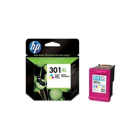 HP 301XL - High Yield - colour (cyan, magenta, yellow) - original - ink cartridge - for Deskjet 1050A J410, 1051A J410, 10XX, 10XX J410, 15XX, 2000, 2050 J510, 2050A J510, 2054A J510, 25XX, 3000, 3050 J610, 3050A J611, 3052A J611, 3054A J611, 3055A J611, 3057A J611, 3059A J611, 3510; Envy 450X, 553X; Officejet 26XX, 46XX - 3