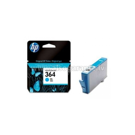 HP 364 - 3 ml - cyan - original - ink cartridge - for Deskjet 35XX; Photosmart 55XX, 55XX B111, 65XX, 65XX B211, 7510 C311, B110, Wireless B110 - 0