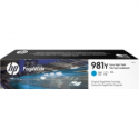 HP 981Y - 185 ml - Extra High Yield - cyan - original - PageWide - ink cartridge - for PageWide Enterprise Color MFP 586; PageWide Managed Color E55650