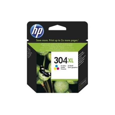 HP 304XL - High Yield - colour (cyan, magenta, yellow) - original - ink cartridge - for AMP 130; Deskjet 26XX, 37XX; Envy 50XX - 0