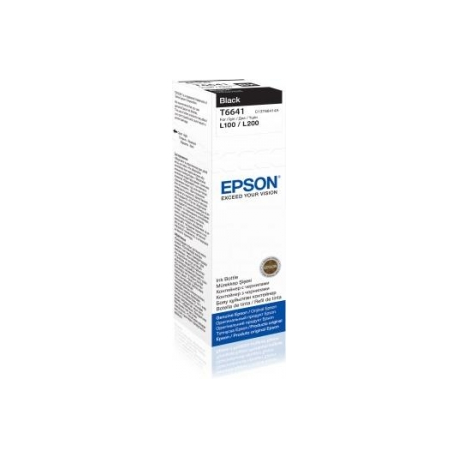 Epson T6641 - 70 ml - black - original - ink refill - for Epson L386; EcoTank ET-2600, 2650, L121; EcoTank ITS L3050, L3060, L3070 - 0