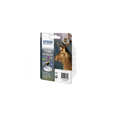 Epson T1306 Multipack - 3-pack - 30.3 ml - XL - yellow, cyan, magenta - original - ink cartridge - for Stylus Office BX630, BX635, BX935; WorkForce WF-3010, 3520, 3530, 3540, 7015, 7515, 7525 - 1