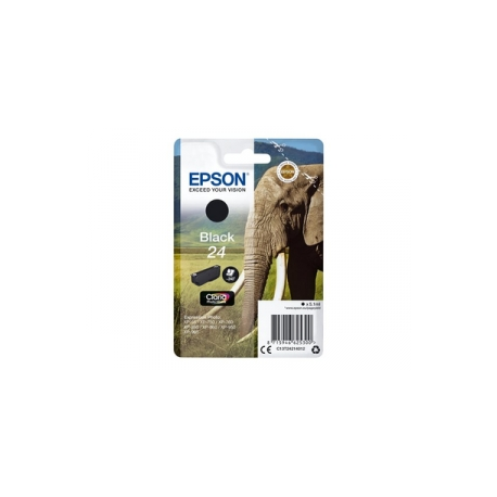 Epson 24 - 5.1 ml - black - original - ink cartridge - for Expression Photo XP-55, 750, 760, 850, 860, 950, 960, 970; Expression Premium XP-750, 850 - 0